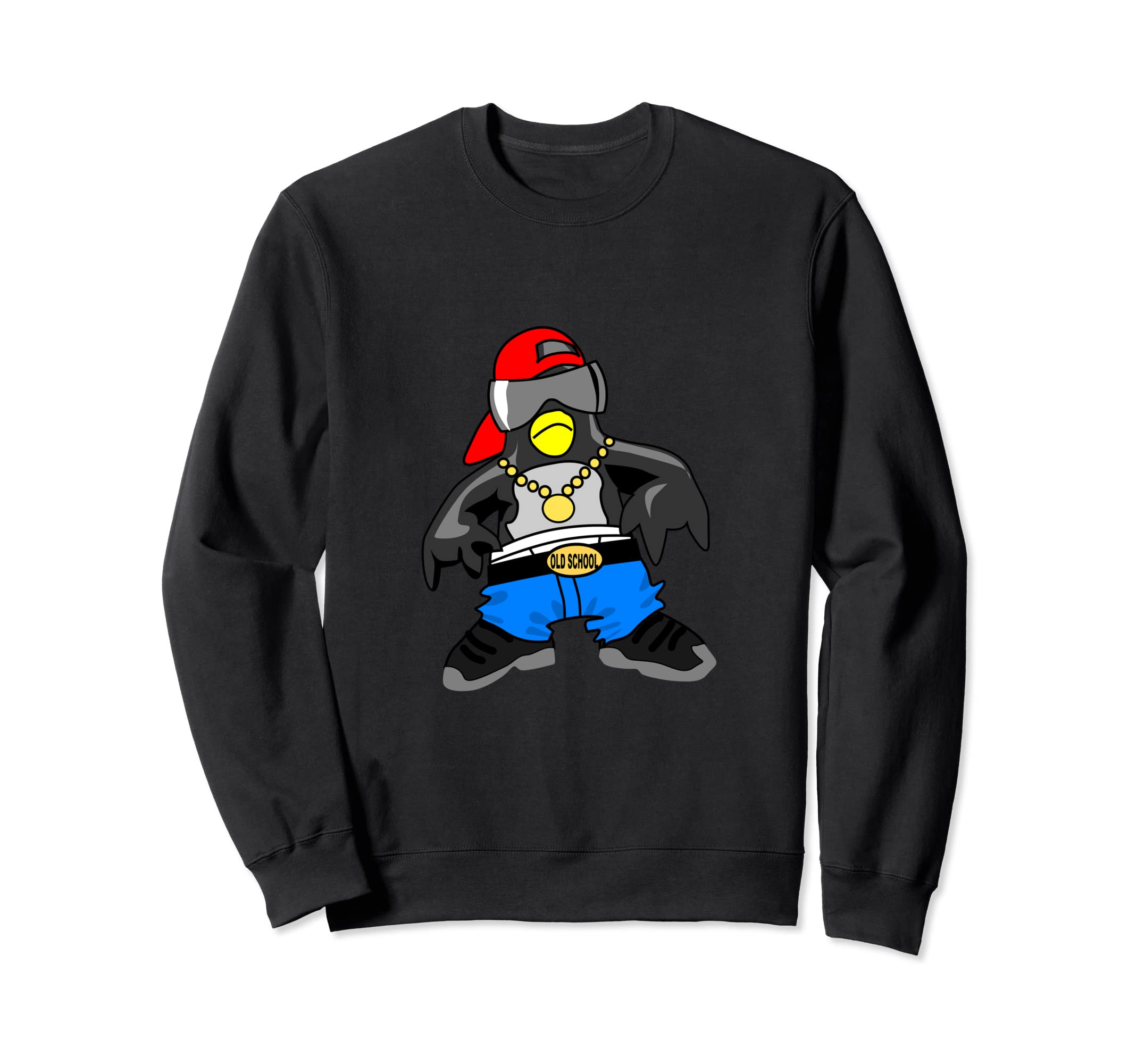 Old School Rap Hip Hop Penguin Sweatshirt - Fun Novelty Design Men Women - T-Shirt, Sweatshirt, Hoodie