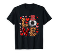 Love Leopard Hearts Valentines Day T-Shirt - Minimalist Print for Adults - T-Shirt, Sweatshirt, Hoodie