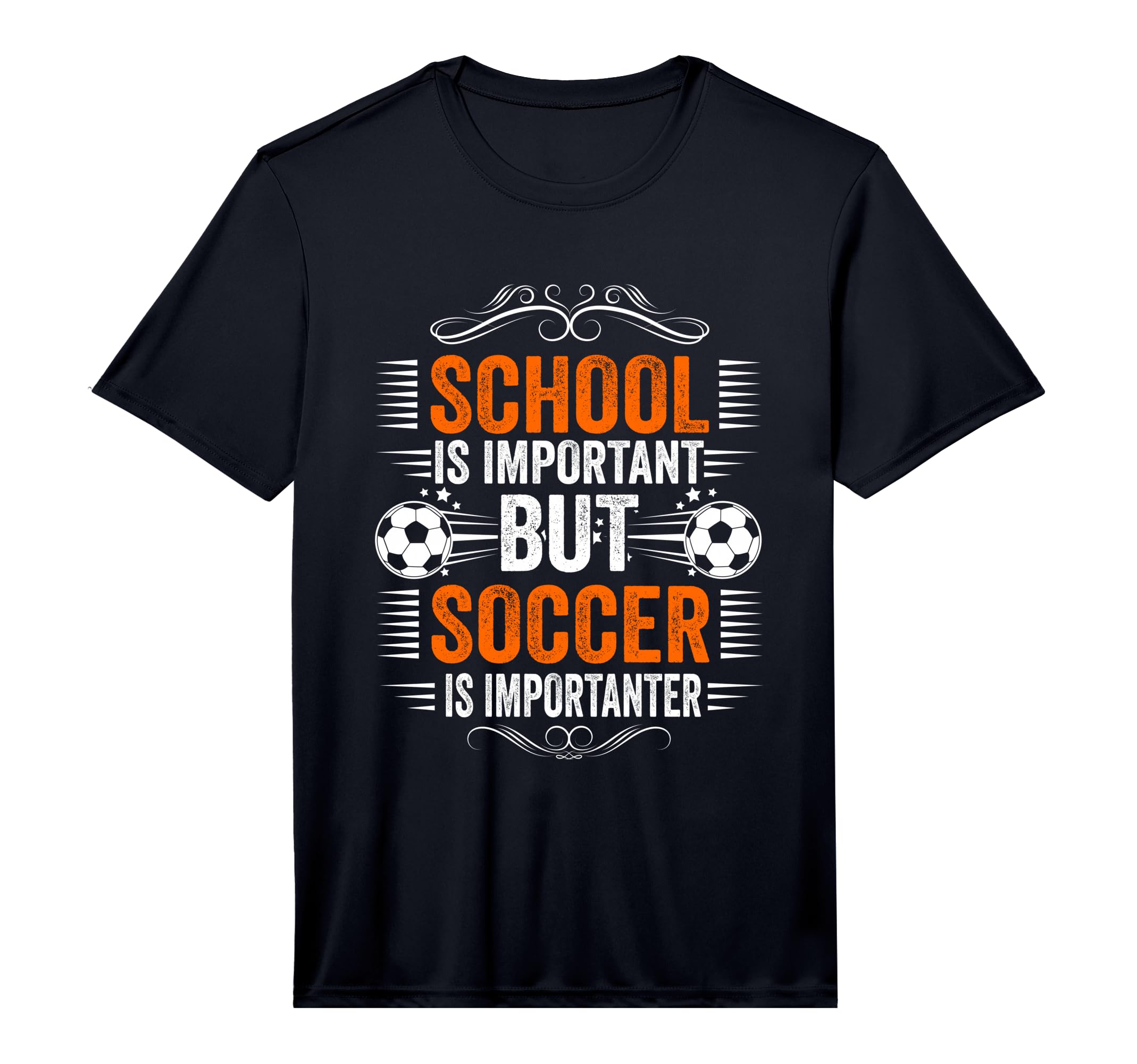 School Is Important But Soccer Is T-Shirt - Trendy Graphic for Adults - T-Shirt, Sweatshirt, Hoodie