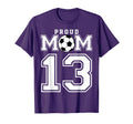Number 13 Custom Proud Soccer Futbol T-Shirt - Custom Art Print for Adults - T-Shirt, Sweatshirt, Hoodie