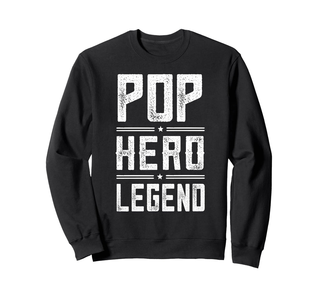 Pop Hero Legend Distressed Pop Sweatshirt - Custom Art Print for Adults - T-Shirt, Sweatshirt, Hoodie
