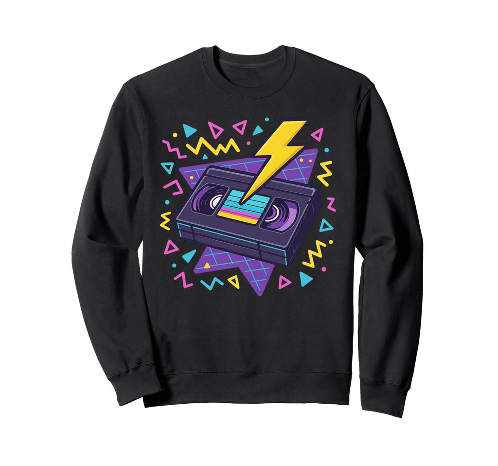 80S Lightning Pop Art Vibes Sweatshirt - Streetwear Style for Adults - T-Shirt, Sweatshirt, Hoodie