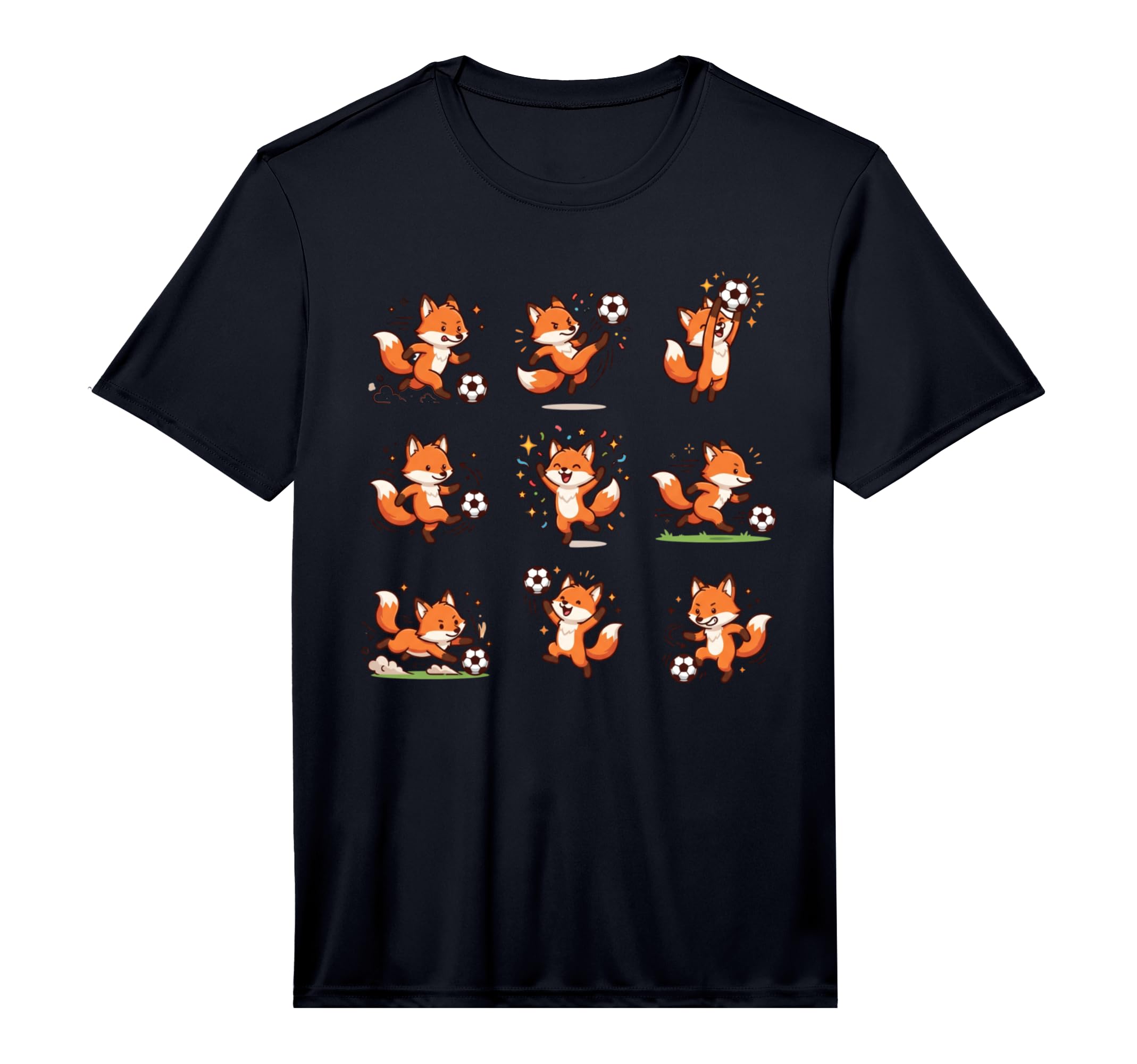 Silly Fox Playing Soccer Player Goalie T-Shirt - Minimalist Print Unisex - T-Shirt, Sweatshirt, Hoodie