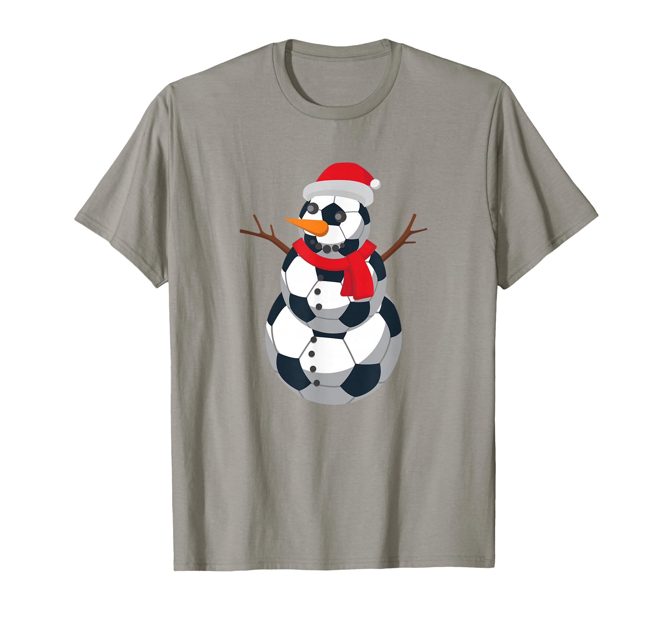 Soccer Player Snowman Soccer Balls T-Shirt - Casual Everyday Wear Unisex - T-Shirt, Sweatshirt, Hoodie