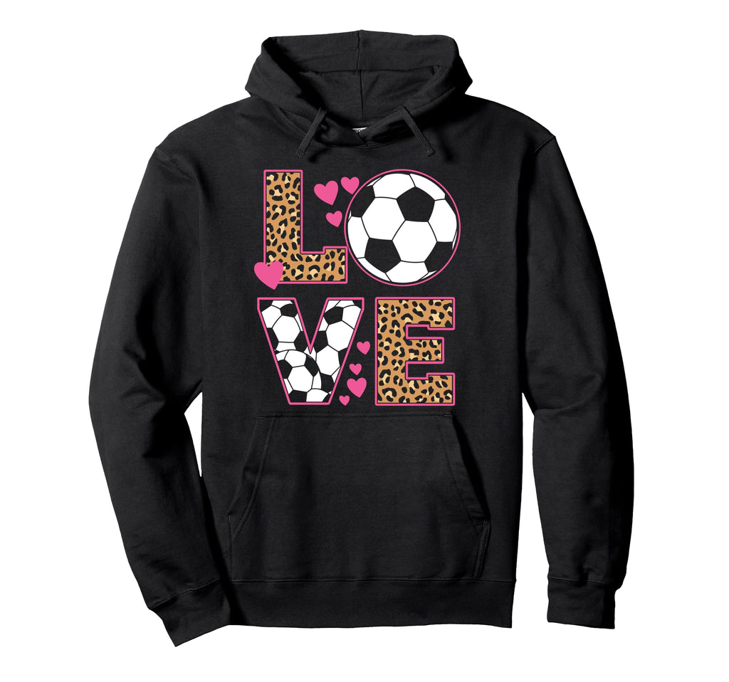 Love Soccer Leopard Soccer Teen Hoodie - Streetwear Style Unisex - T-Shirt, Sweatshirt, Hoodie