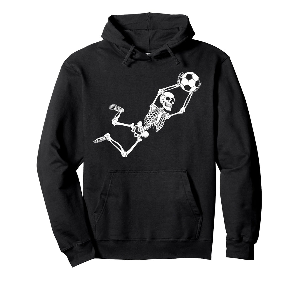 Funny Skeleton Soccer Lovers Spooky Hoodie - Custom Art Print for Adults - T-Shirt, Sweatshirt, Hoodie