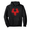 Soccer Ball Shaped Heart Mom Fan Parent Hoodie - Graphic Print for Adults - T-Shirt, Sweatshirt, Hoodie