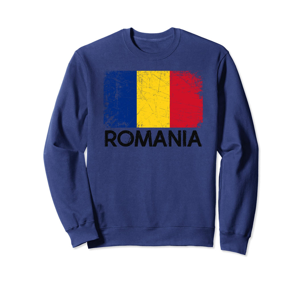 Romanian Flag Made Romania Gift Sweatshirt - Unique Graphic Men Women - T-Shirt, Sweatshirt, Hoodie