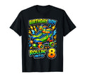 Roller Skating 8Th Birthday Party Rollin T-Shirt - Unique Graphic Unisex - T-Shirt, Sweatshirt, Hoodie