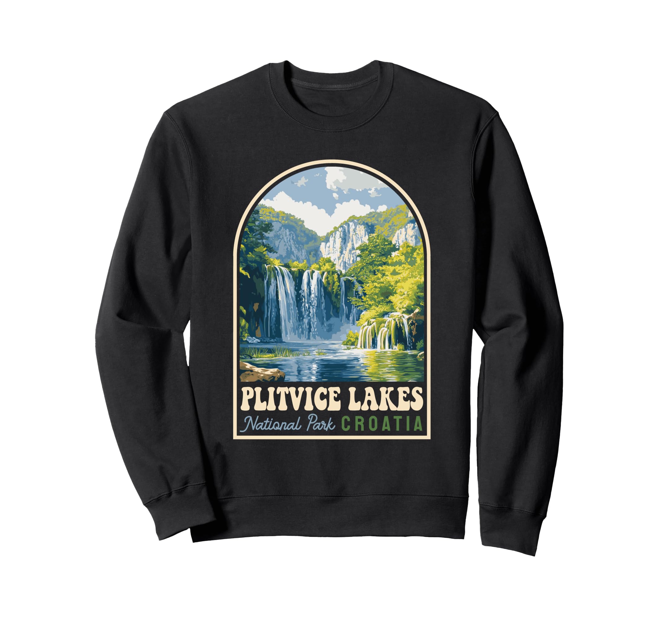 Plitvice Lakes National Park Croatia Sweatshirt - Graphic Print for Adults - T-Shirt, Sweatshirt, Hoodie
