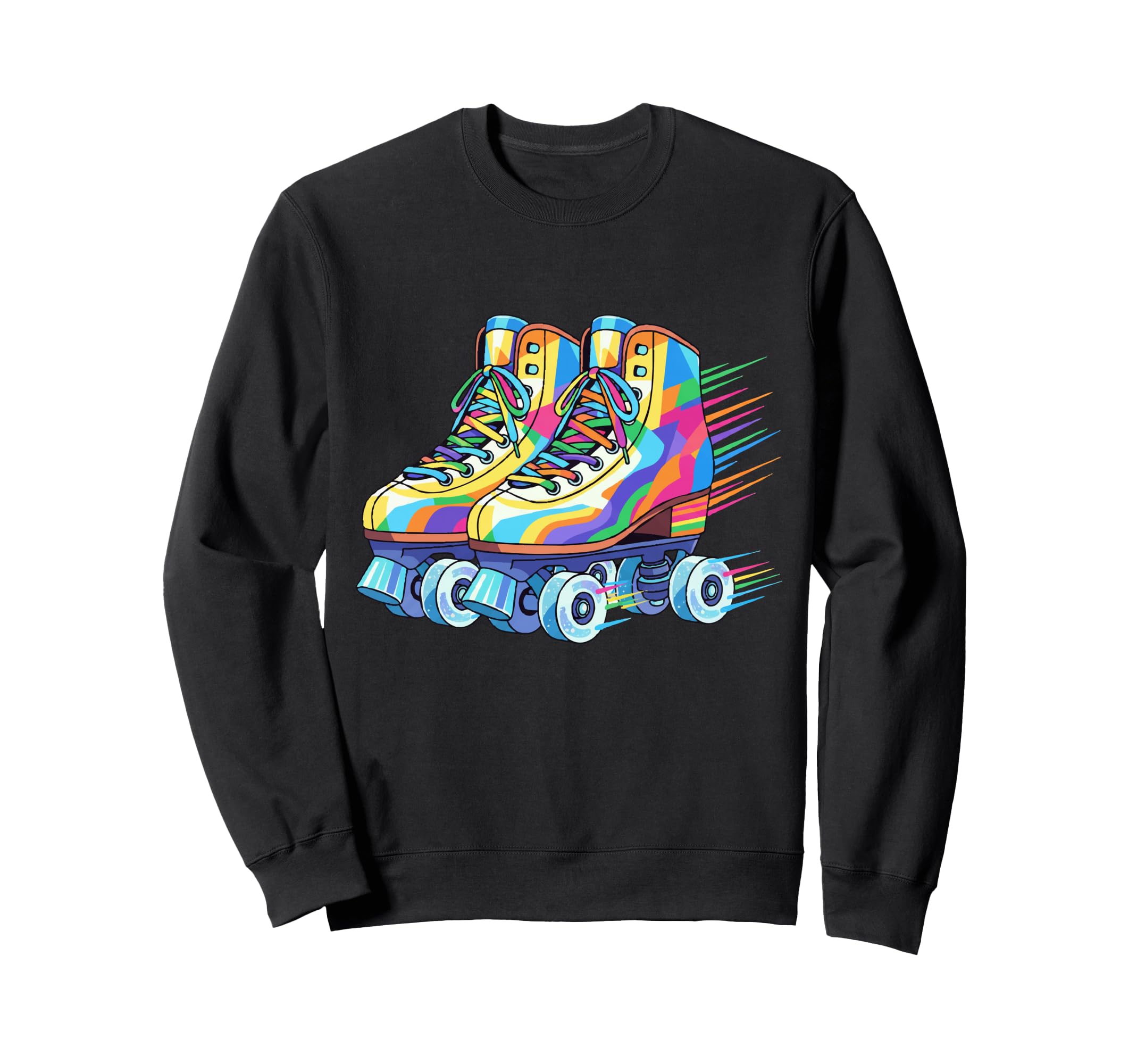 Roller Skate Roller Skating Colorful Sweatshirt - Novelty Apparel Unisex - T-Shirt, Sweatshirt, Hoodie