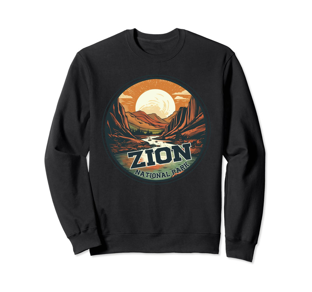 Zion National Park Hiking 80S Sweatshirt - Custom Art Print for Adults - T-Shirt, Sweatshirt, Hoodie