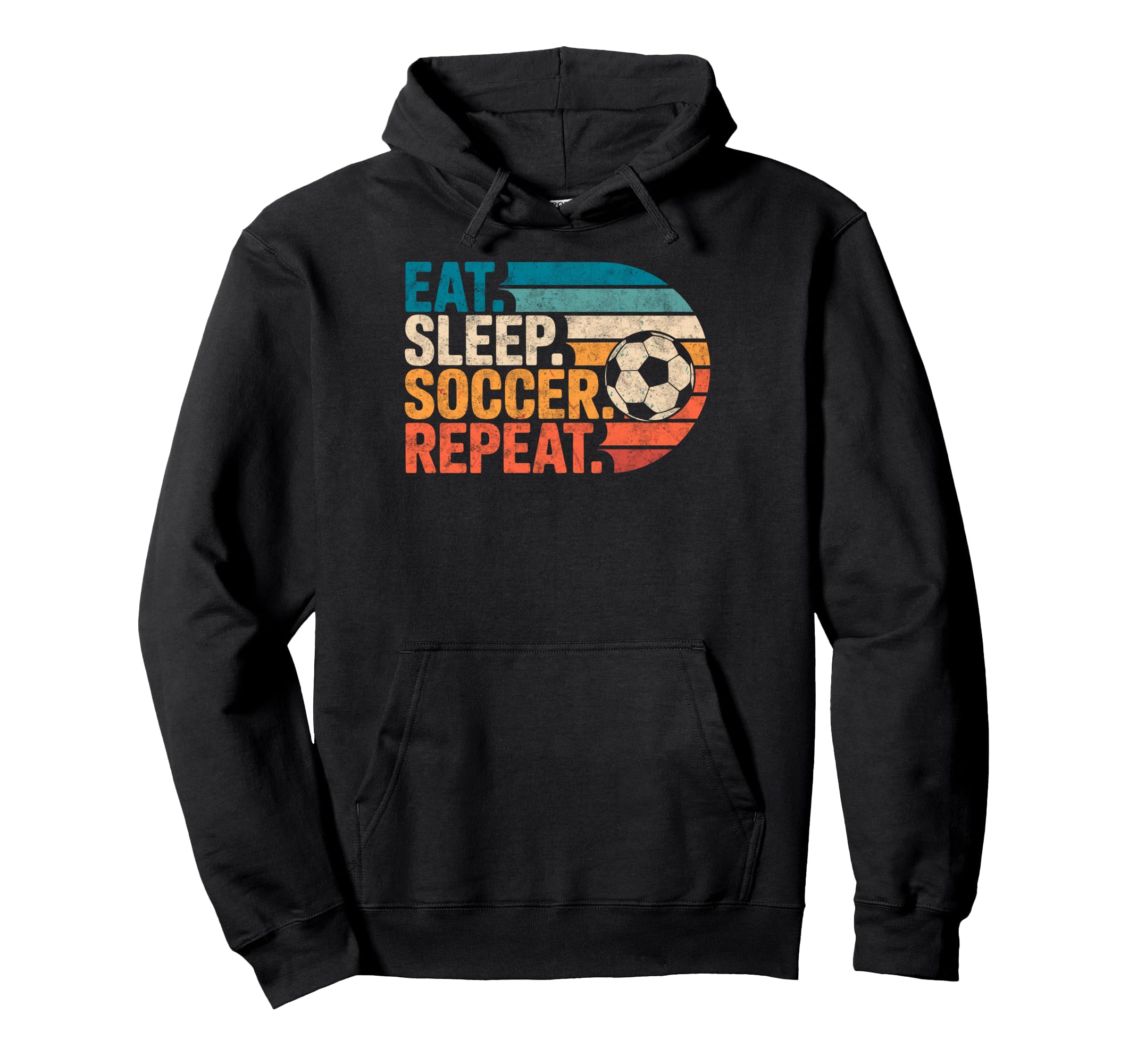 Eat Sleep Soccer Repet Goalie Player Hoodie - Minimalist Print Men Women - T-Shirt, Sweatshirt, Hoodie