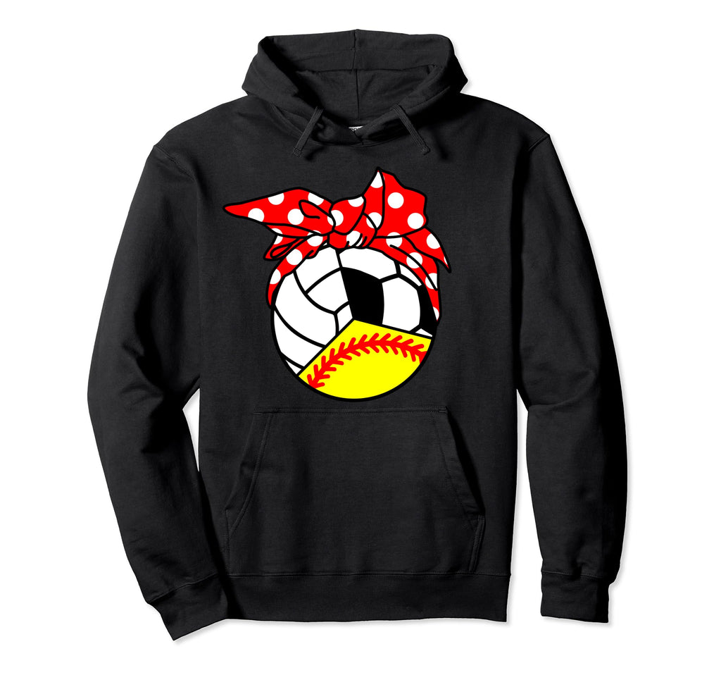 Softball Volleyball Soccer Player Mom Hoodie - Minimalist Print Men Women - T-Shirt, Sweatshirt, Hoodie