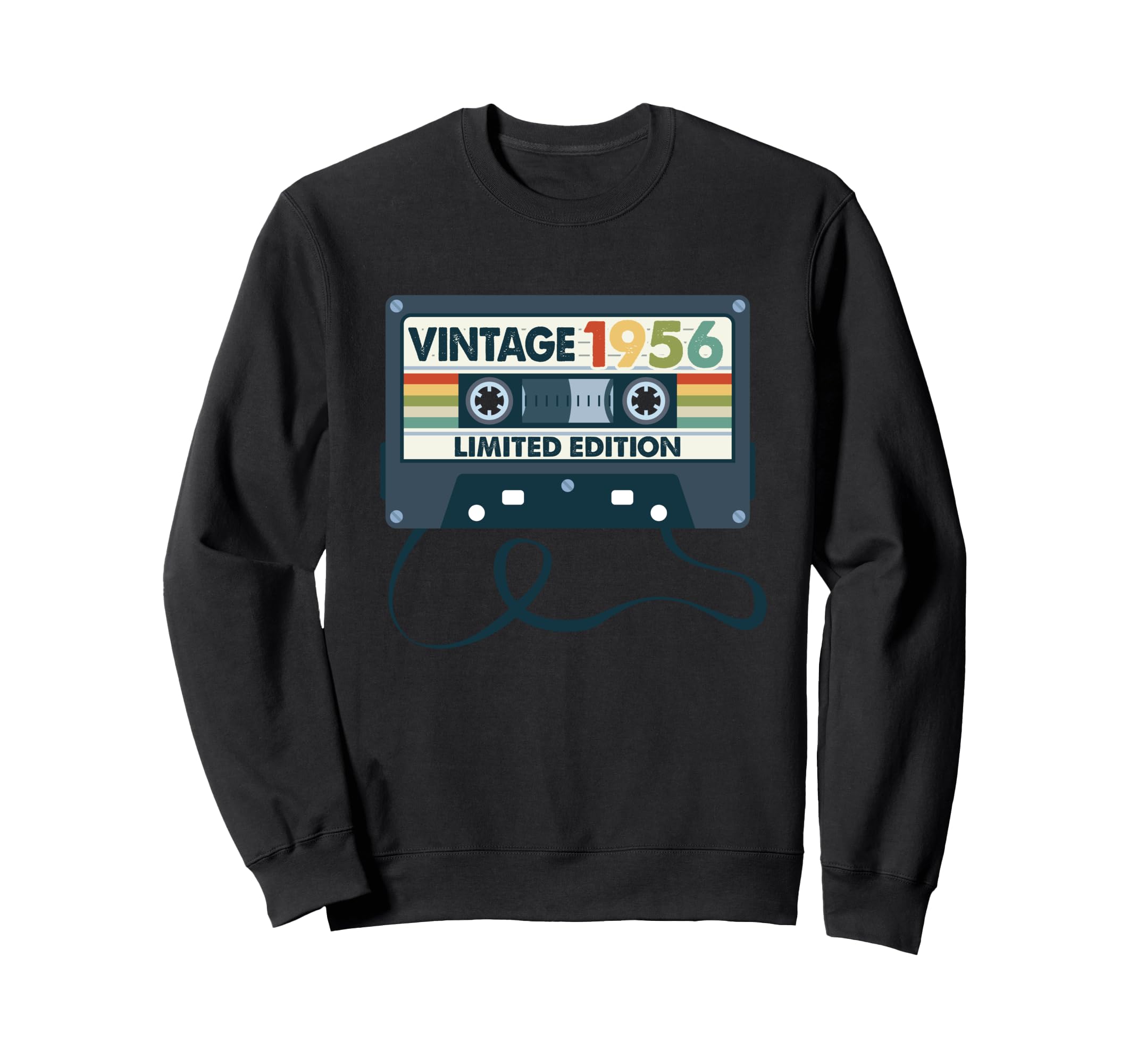 Made 1956 70Th Birthday Cassette Sweatshirt - Trendy Graphic for Adults - T-Shirt, Sweatshirt, Hoodie