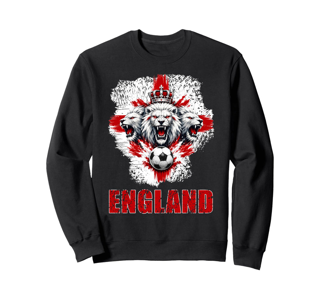 England Football Lion Soccer Fan Artwork Sweatshirt - Trendy Graphic Unisex - T-Shirt, Sweatshirt, Hoodie