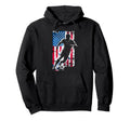 American Flag Soccer Player Patriotic Hoodie - Custom Art Print Men Women - T-Shirt, Sweatshirt, Hoodie