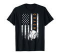 Baseball Coach American Flag Baseball T-Shirt - Trendy Graphic Men Women - T-Shirt, Sweatshirt, Hoodie