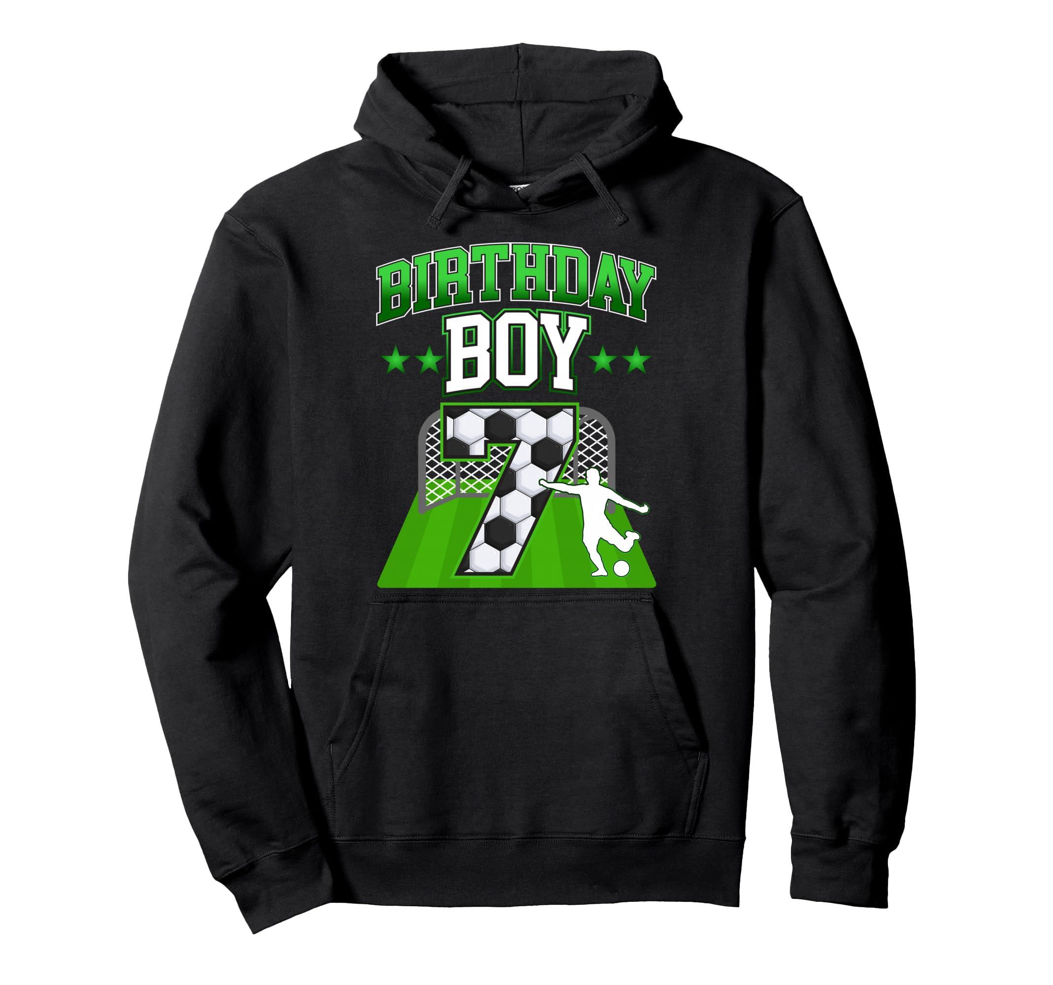 Soccer Themed Birthday Outfit 7 Year Hoodie - Unique Graphic for Adults - T-Shirt, Sweatshirt, Hoodie