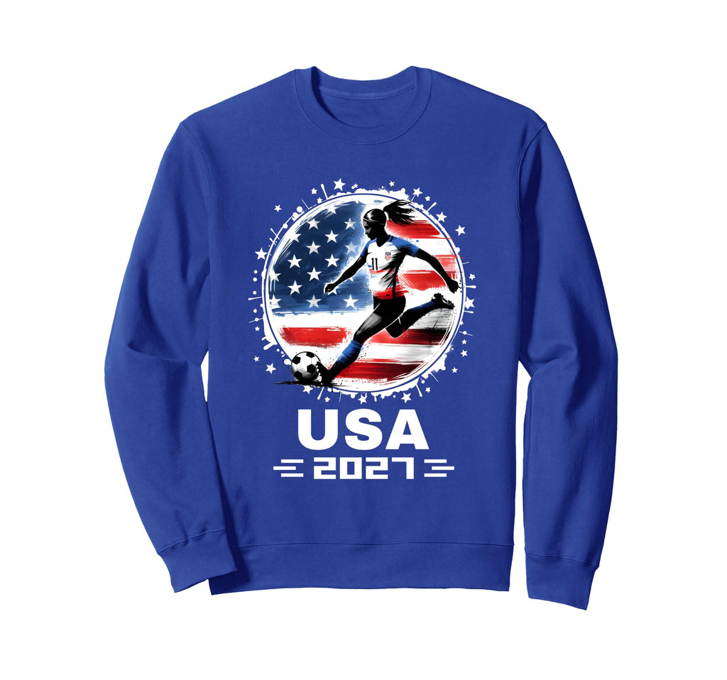 American Flag Soccer Team Soccer 2027 Sweatshirt - Unique Graphic Unisex - T-Shirt, Sweatshirt, Hoodie