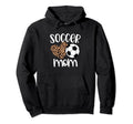 Soccer Mom Leopard Heart And Soccer Gift Hoodie - Trendy Graphic Men Women - T-Shirt, Sweatshirt, Hoodie