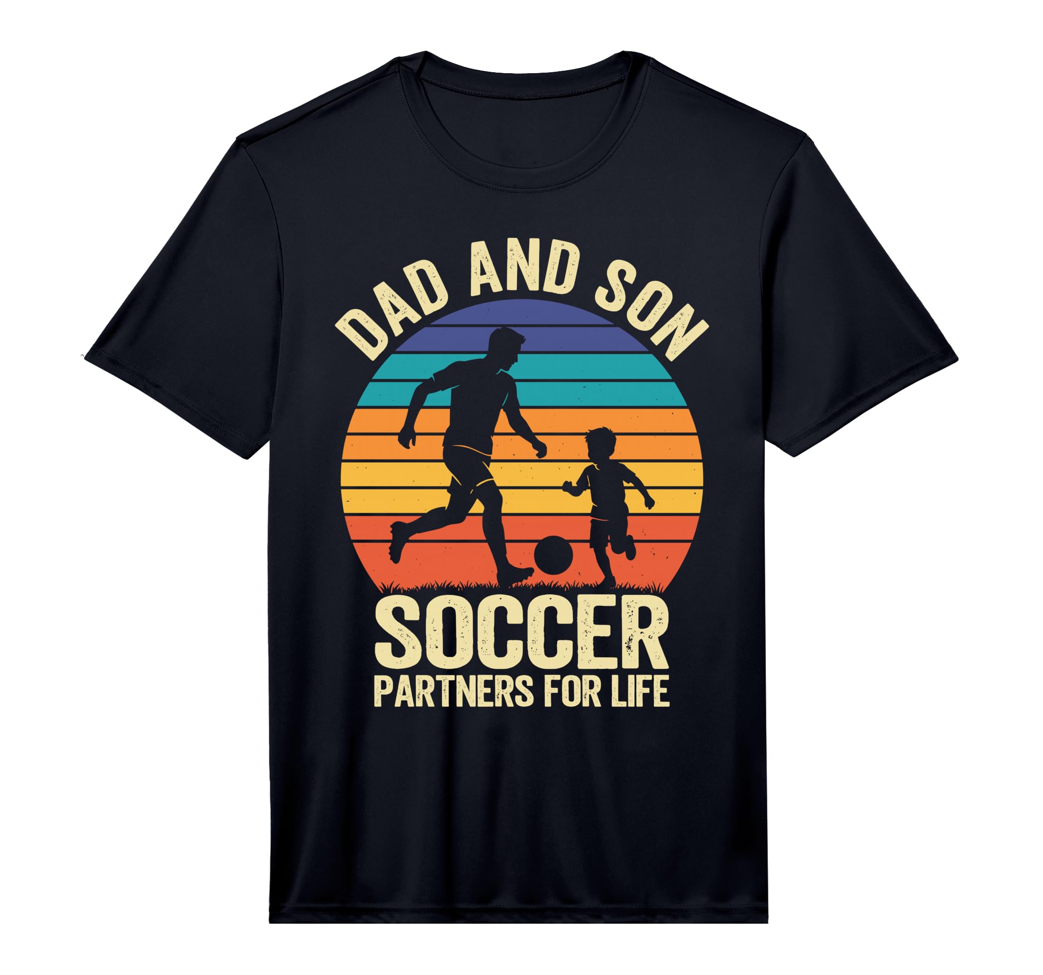 Mens Dad And Son Soccer Partners Life T-Shirt - Custom Art Print Unisex - T-Shirt, Sweatshirt, Hoodie