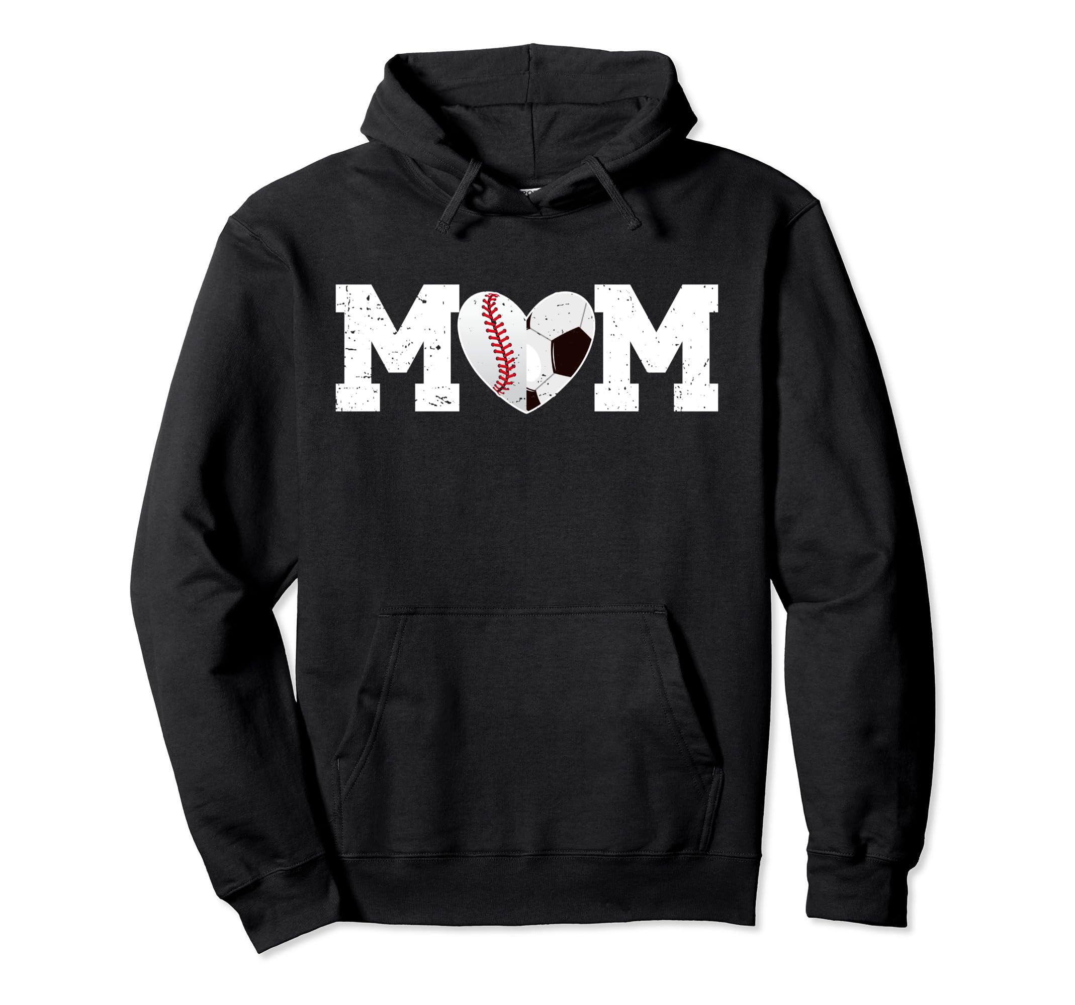 Baseball Soccer Mom Soccer Baseball Hoodie - Fun Novelty Design for Adults - T-Shirt, Sweatshirt, Hoodie