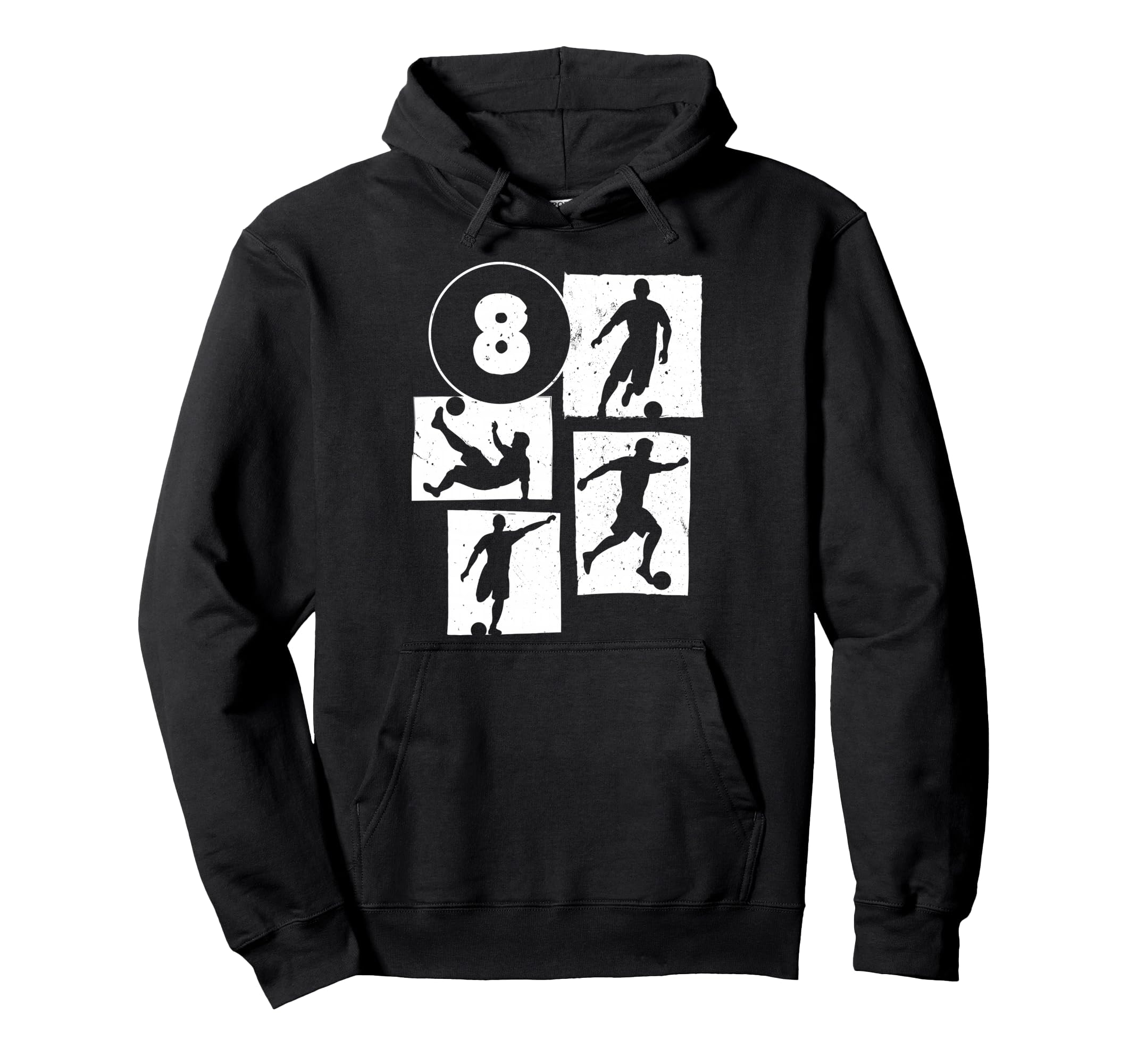 8Th Birthday Soccer Player Football 8 Hoodie - Aesthetic Graphic Unisex - T-Shirt, Sweatshirt, Hoodie