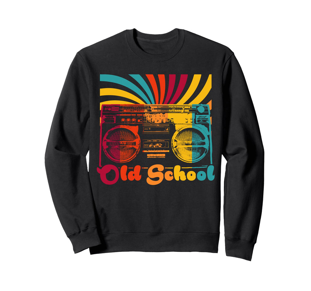 Old School Portable Boombox Sweatshirt - Novelty Apparel for Adults - T-Shirt, Sweatshirt, Hoodie