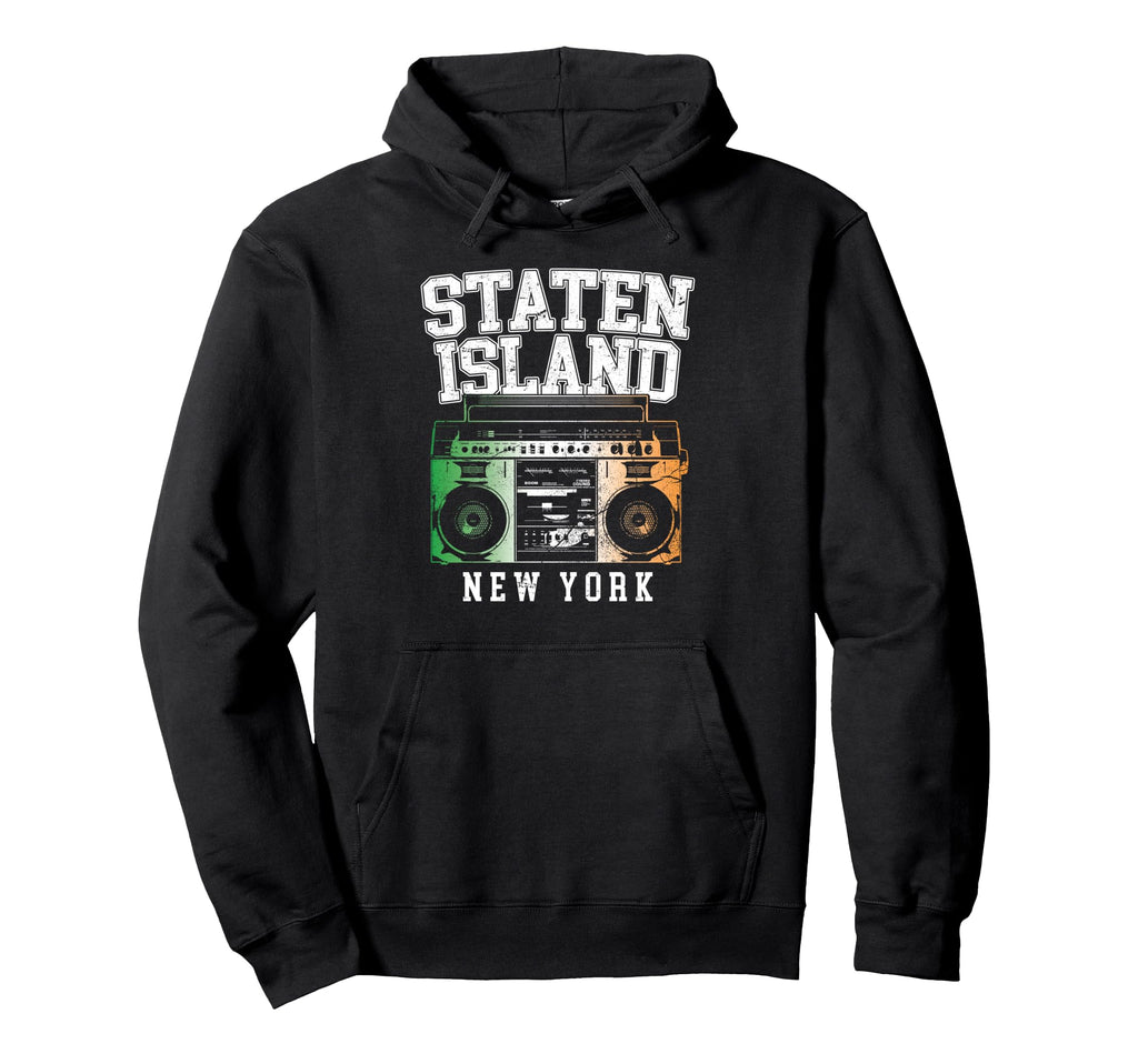 Staten Island New York Nyc Boombox Old Hoodie - Graphic Print for Adults - T-Shirt, Sweatshirt, Hoodie