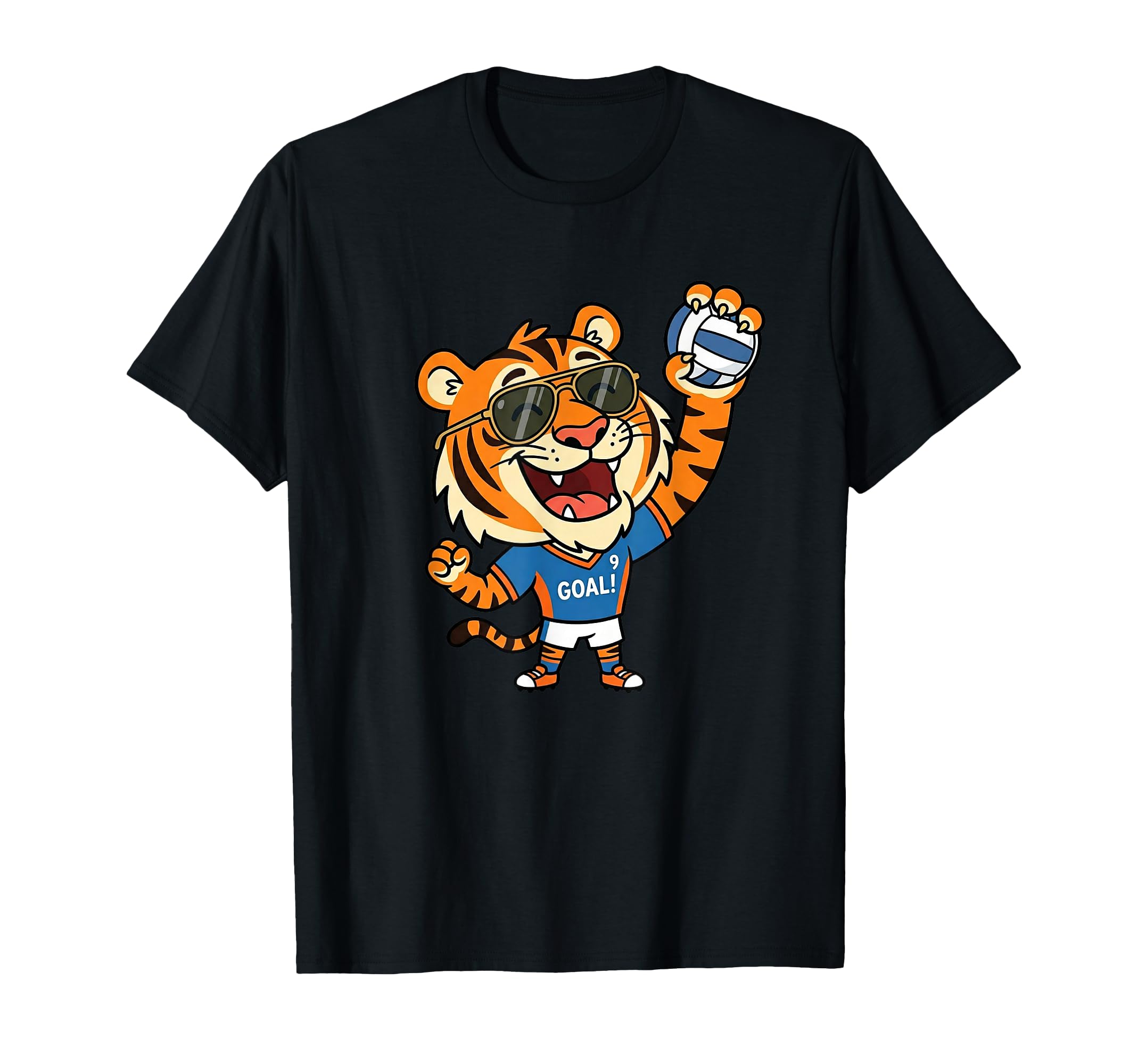 Goal Soccer Tiger Number 9 Football T-Shirt - Unique Graphic for Adults - T-Shirt, Sweatshirt, Hoodie