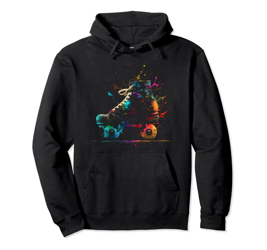 Inline Skater Splash Art Roller Skater Hoodie - Minimalist Print Men Women - T-Shirt, Sweatshirt, Hoodie