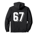 Number 67 Backside 80S 90S Team Jersey Hoodie - Novelty Apparel Men Women - T-Shirt, Sweatshirt, Hoodie