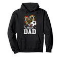 Soccer Dad Leopard Heart Colorful Hoodie - Novelty Apparel Unisex - T-Shirt, Sweatshirt, Hoodie