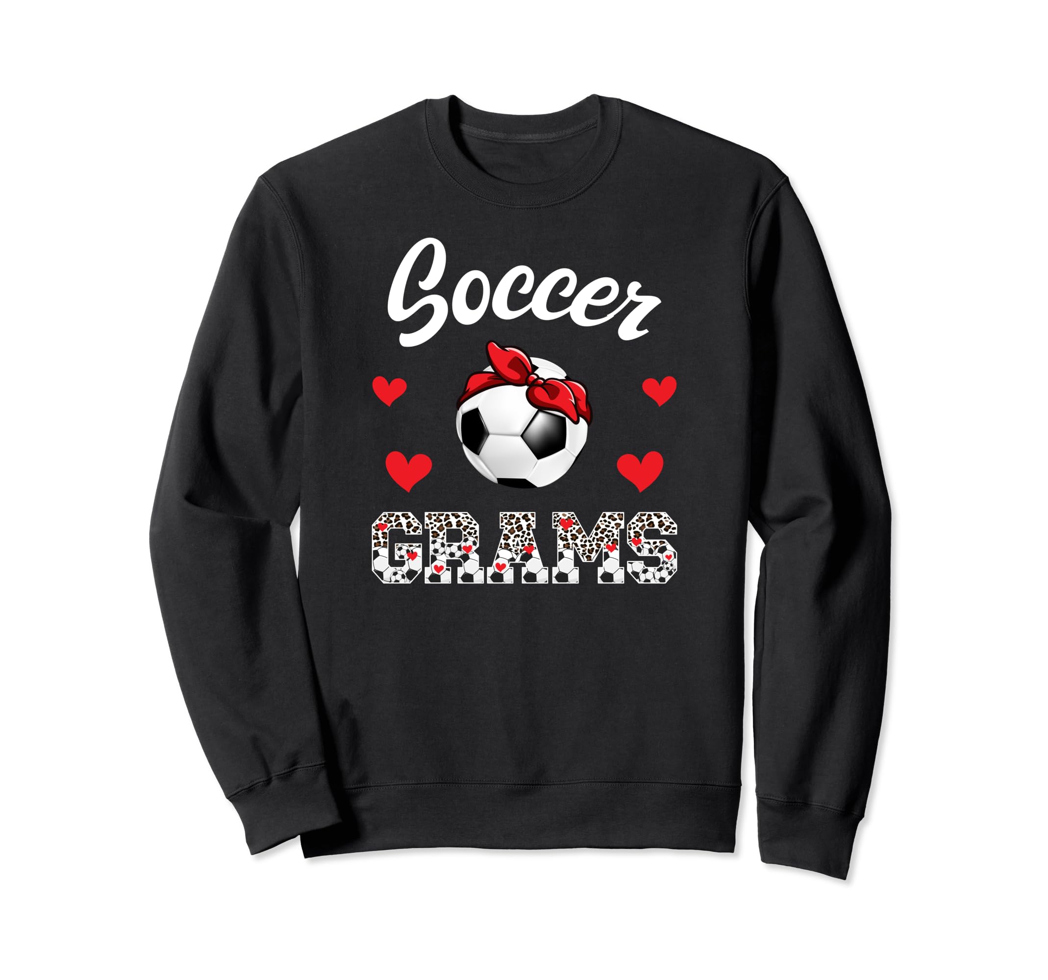 Soccer Grams Leopard Grandma Grams Sweatshirt - Graphic Print for Adults - T-Shirt, Sweatshirt, Hoodie