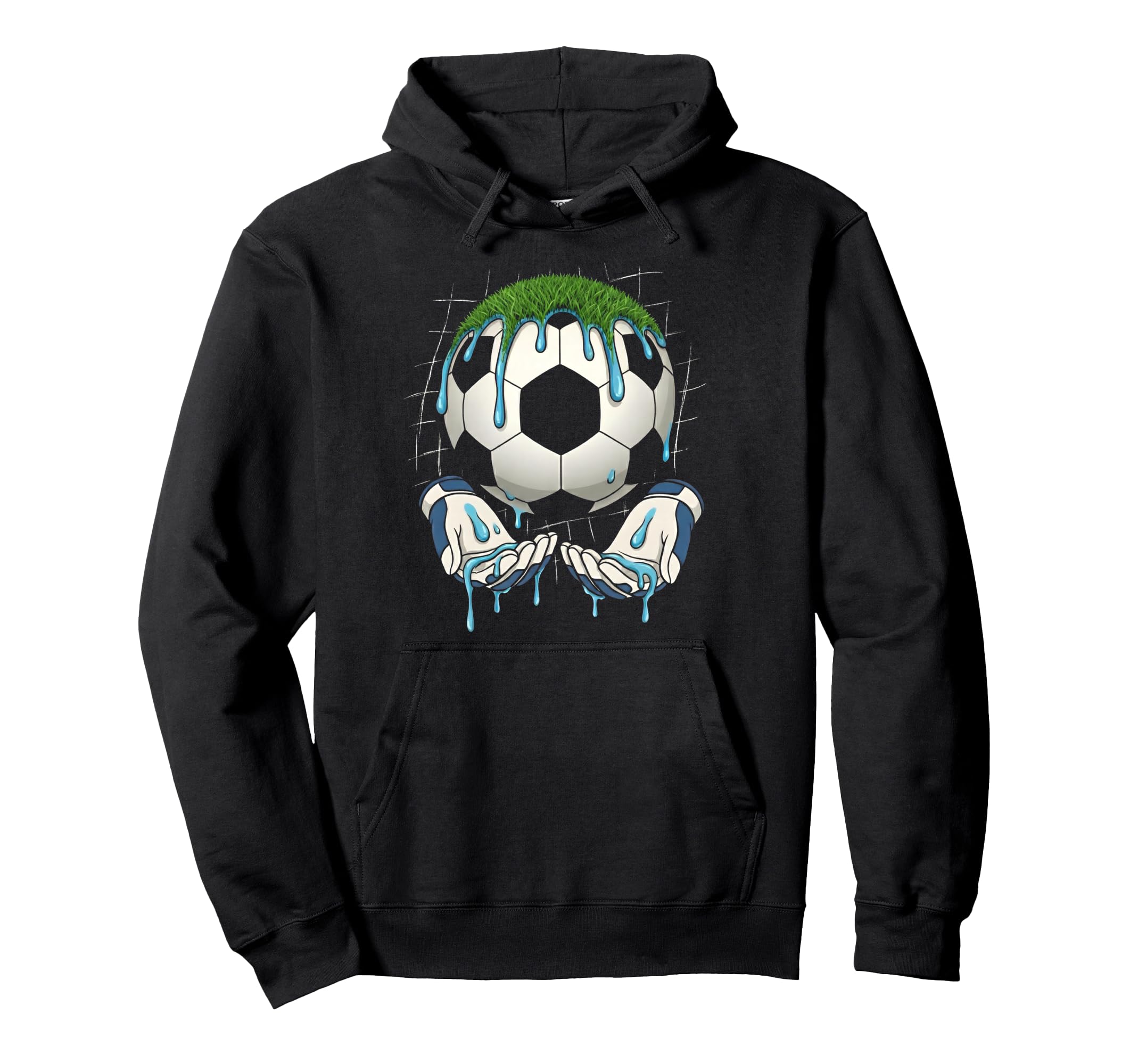 Soccer Glove Drip Player Fans Sports Hoodie - Minimalist Print Men Women - T-Shirt, Sweatshirt, Hoodie