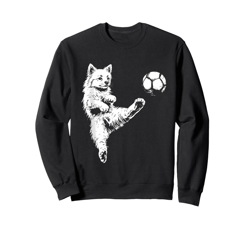 Puppy Playing Soccer Funny Dog Sports Sweatshirt - Minimalist Print Unisex - T-Shirt, Sweatshirt, Hoodie