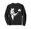 Puppy Playing Soccer Funny Dog Sports Sweatshirt - Minimalist Print Unisex - T-Shirt, Sweatshirt, Hoodie