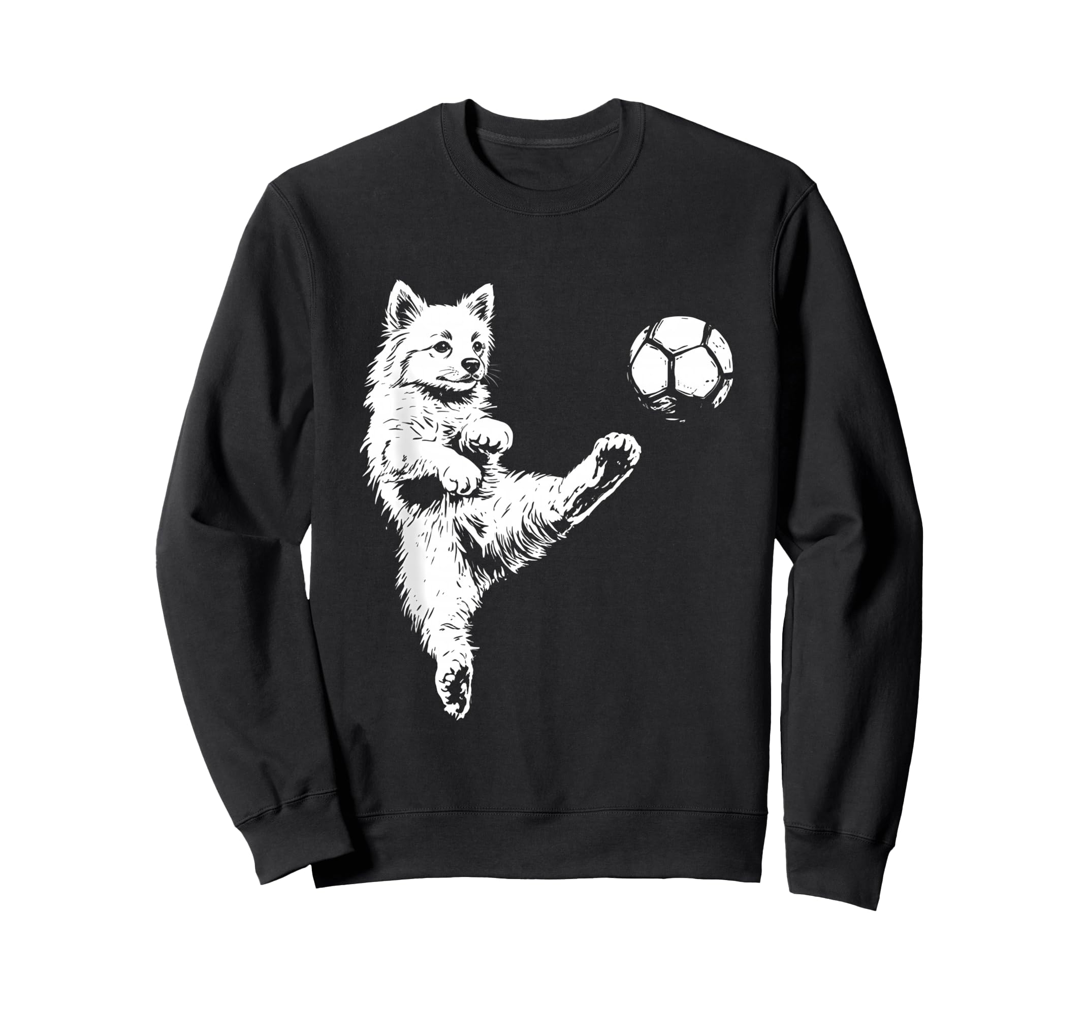 Puppy Playing Soccer Funny Dog Sports Sweatshirt - Minimalist Print Unisex - T-Shirt, Sweatshirt, Hoodie