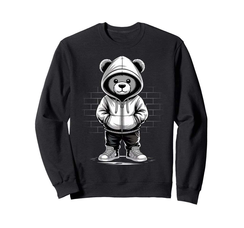 Camouflage Rapper Teddy Bear Camo Sweatshirt - Custom Art Print for Adults - T-Shirt, Sweatshirt, Hoodie
