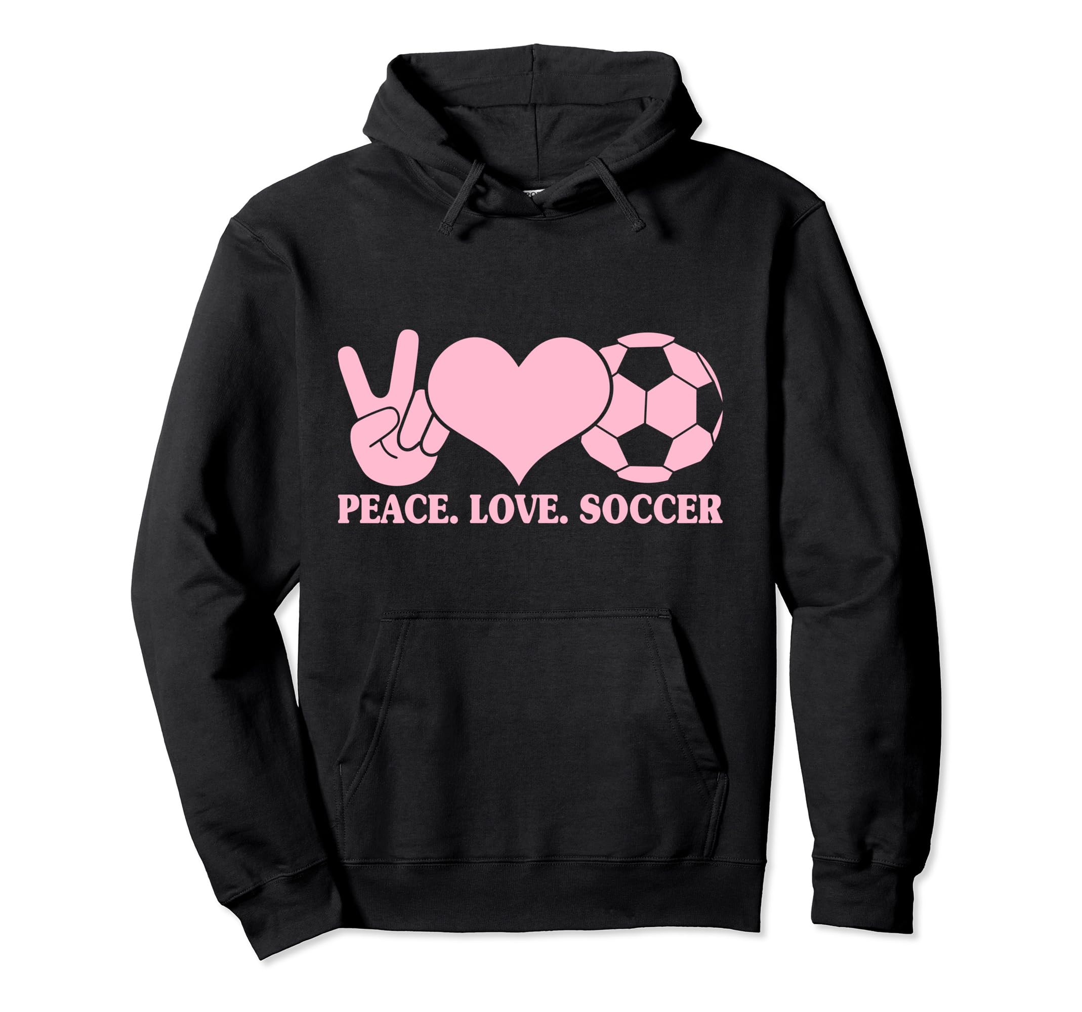 Soccer Soccer Player Peace Love Soccer Hoodie - Minimalist Print Unisex - T-Shirt, Sweatshirt, Hoodie