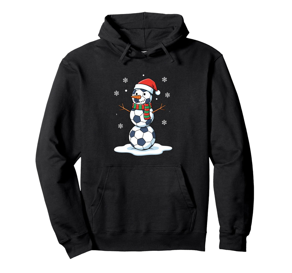 Soccer Snowman Santa Hat Holiday Soccer Mom Hoodie - Graphic Print Unisex - T-Shirt, Sweatshirt, Hoodie