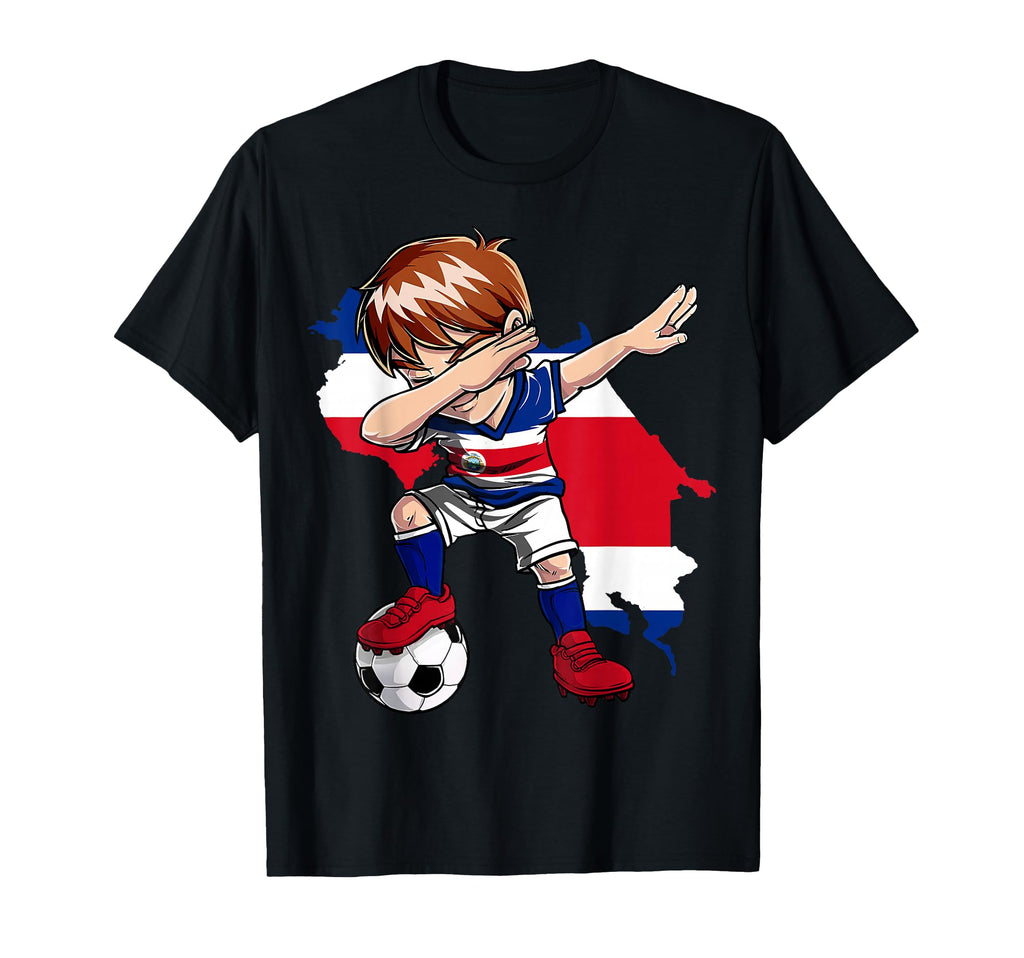 Dabbing Soccer Costa Rican Jersey T-Shirt - Custom Art Print Men Women - T-Shirt, Sweatshirt, Hoodie