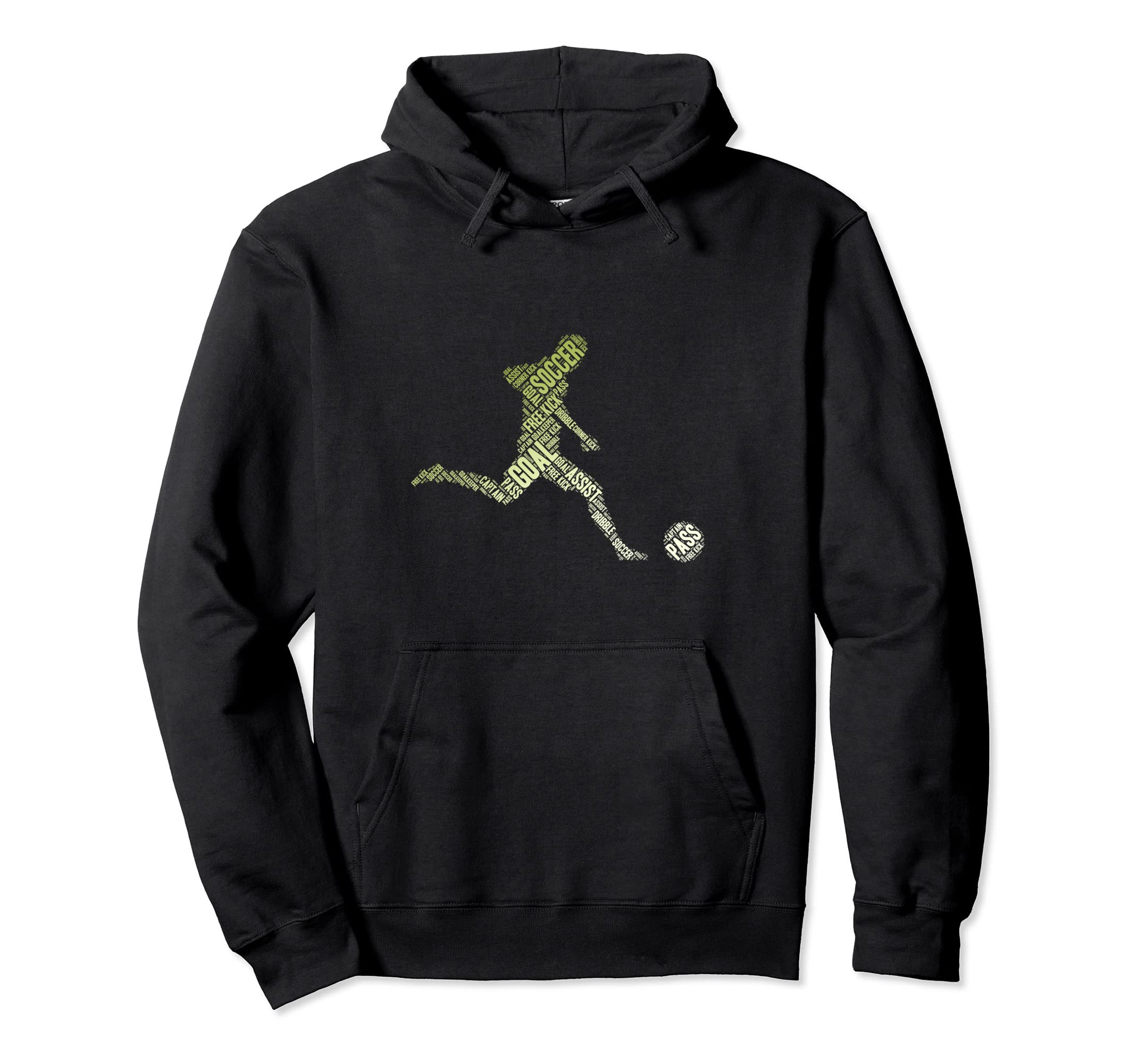 Soccer Player Typography Soccer Coach Hoodie - Minimalist Print Men Women - T-Shirt, Sweatshirt, Hoodie
