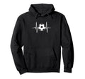 Heartbeat Soccer Player Ball Soccer Football Hoodie - Graphic Print Unisex - T-Shirt, Sweatshirt, Hoodie