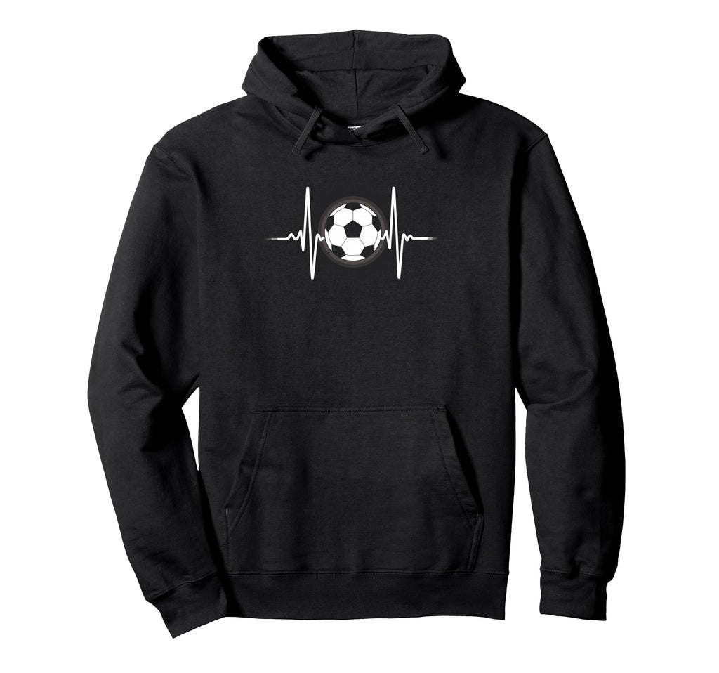 Heartbeat Soccer Player Ball Soccer Hoodie - Graphic Print Men Women - T-Shirt, Sweatshirt, Hoodie