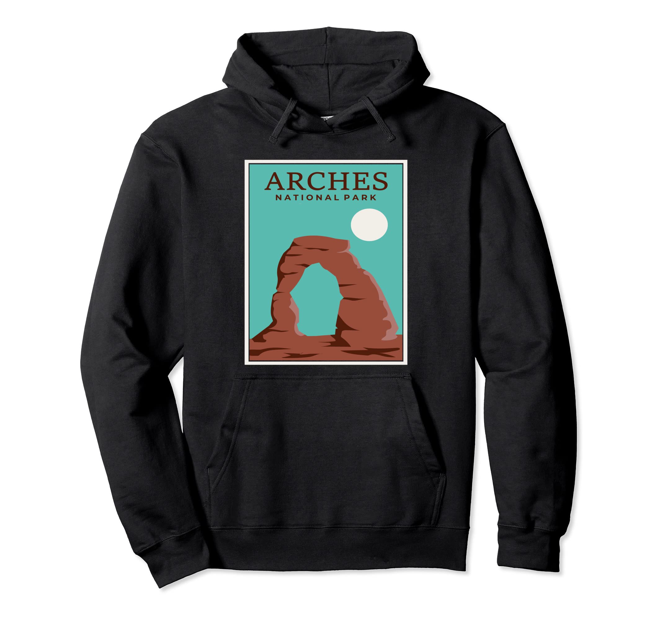 Arches National Park Utah Outdoors Hoodie - Minimalist Print for Adults - T-Shirt, Sweatshirt, Hoodie