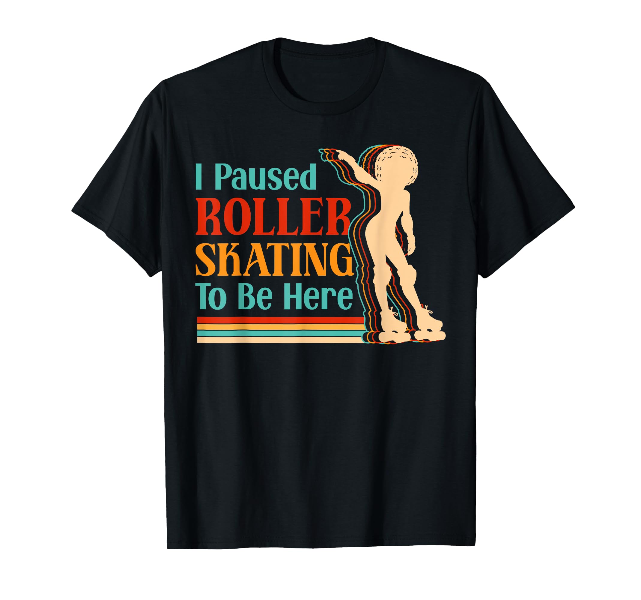 Roller Skating Skate 1970S Black Afro T-Shirt - Minimalist Print Men Women - T-Shirt, Sweatshirt, Hoodie