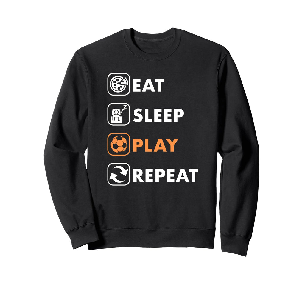 Trendy Eat Sleep Soccer Repeat List Sweatshirt - Trendy Graphic for Adults - T-Shirt, Sweatshirt, Hoodie