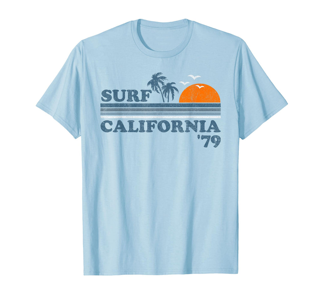 Surf California Beach Sunset Surf 70S T-Shirt - Unique Graphic for Adults - T-Shirt, Sweatshirt, Hoodie